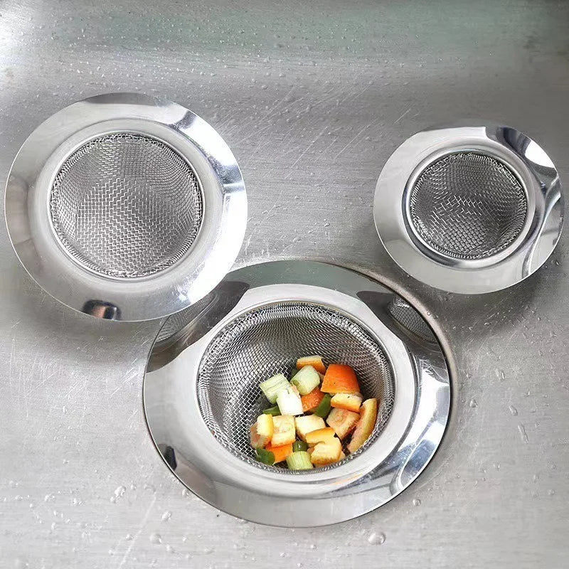 Stainless Steel Sink Drain Strainer for Kitchen Bathroom Metal Mesh Sink Drain Hole Strainer Trap Filter Floor Drain Cover