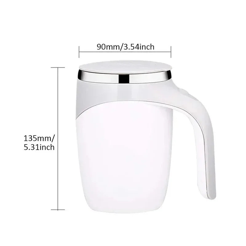 Rechargeable Portable Electric Stirring Cup Mug Automatic Magnetic Rotating Stainless Steel Coffee Mixer Home Drinking Tool