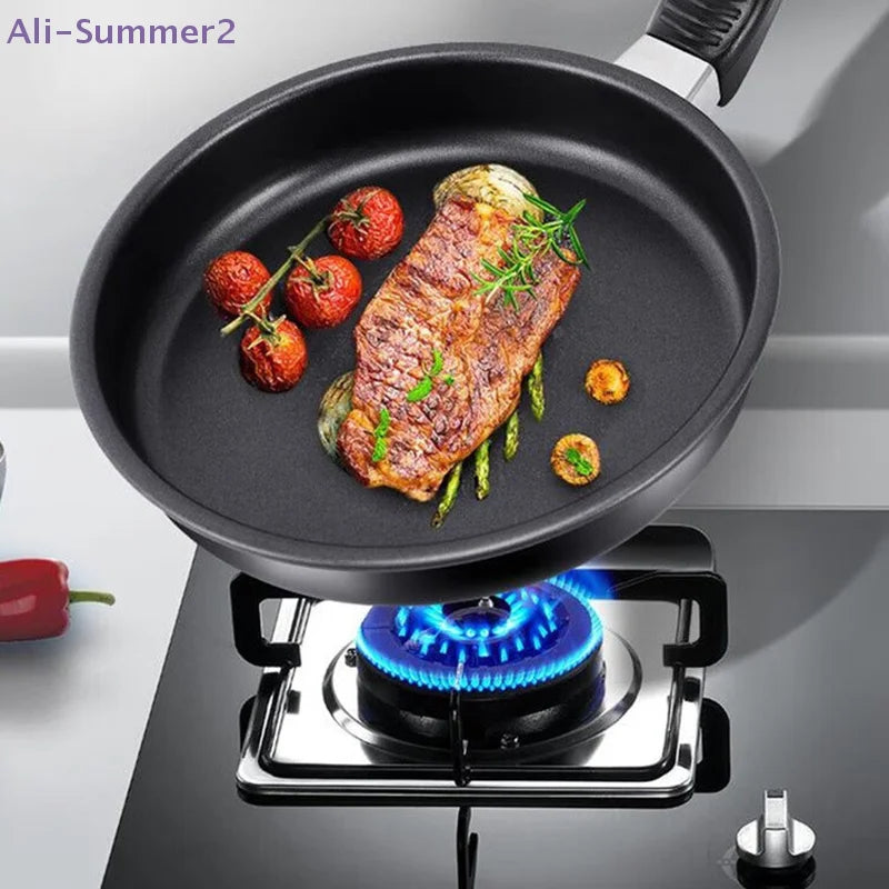 {Summer2} {Summer2} Mini Frying Pan Non-Stick Thickened Stainless Steel Frypan Pot Fried Eggs Saucepan Gas For Kitchen Cookware