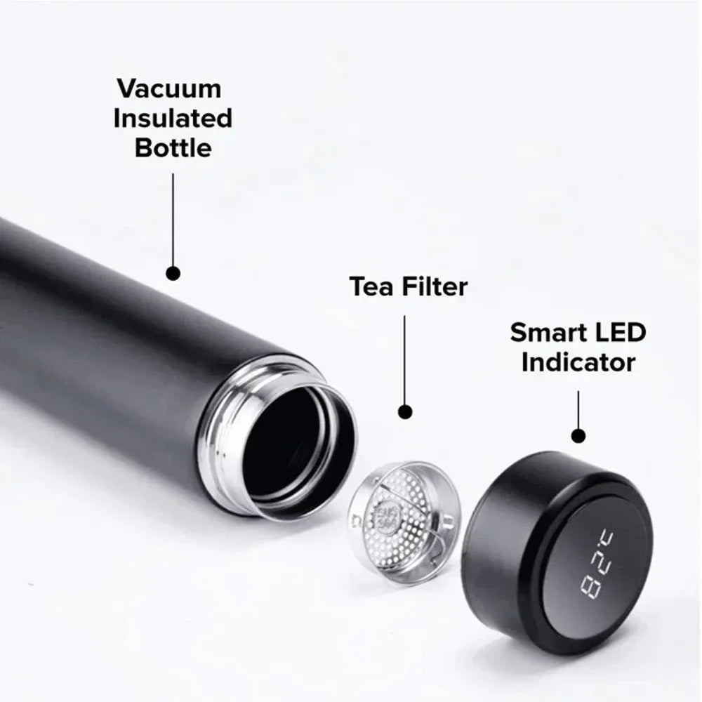 500mlStainless Steel Thermos Cup Leak proof Double layer Insulation LCD Temperature DisplayIntelligentTemperatureDisplayReusable