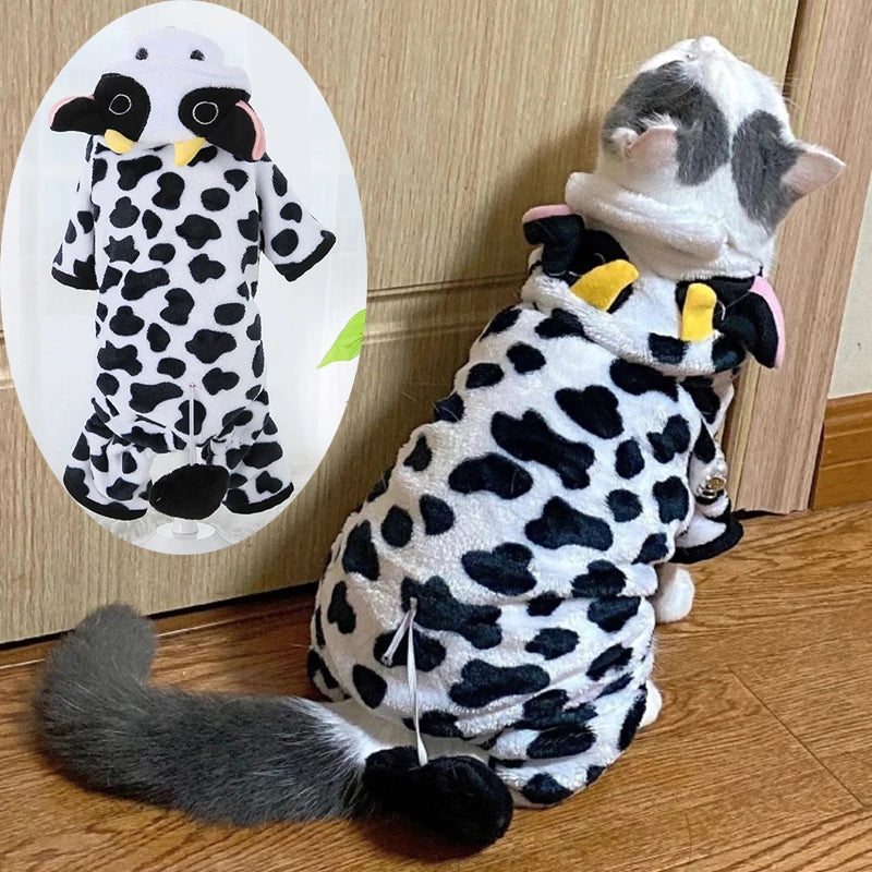 Flannel Dog Cat Jumpsuits Pet Clothes for Small Medium Dogs Soft Comfortable Winter Warm Dog Costume  Chihuahua Teddy Pet Coats
