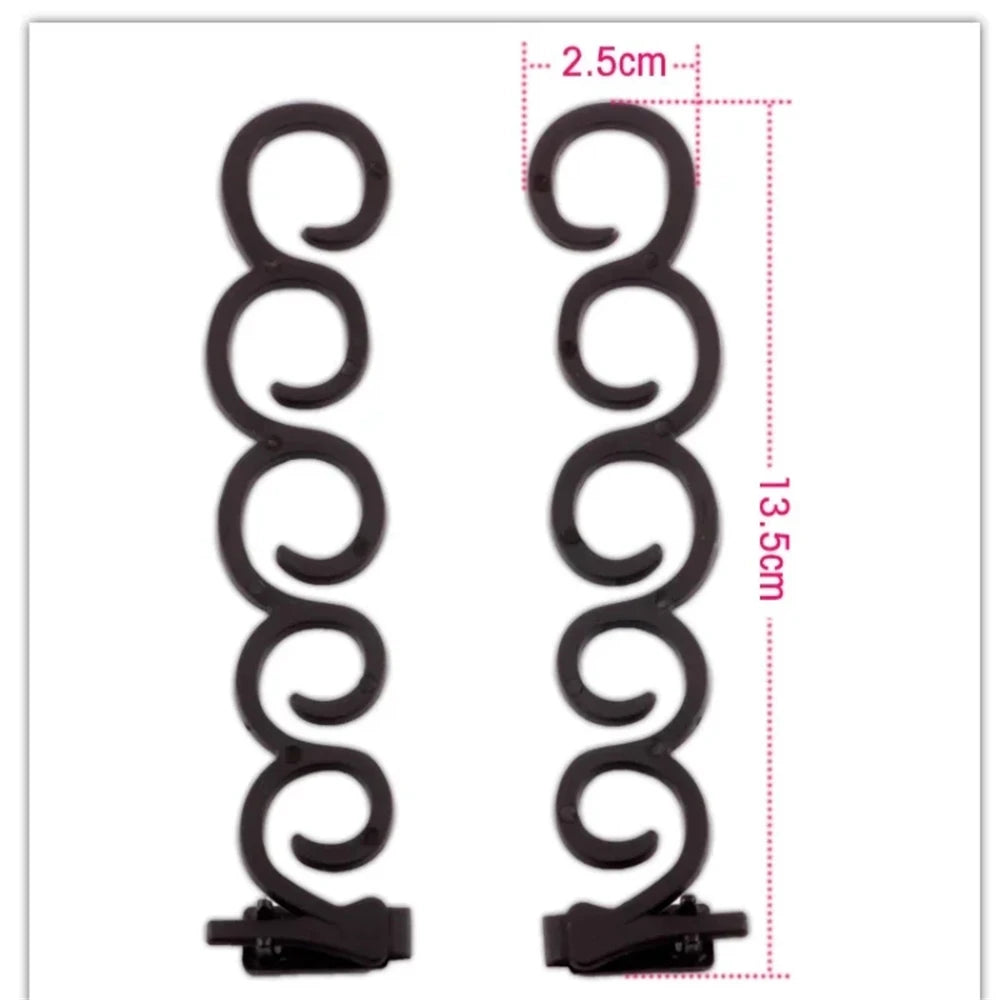 2pcs/Set Fashion Hair Braiding Weave Roller Twist Styling Maker Diy Hairstyling Accessories Salon Tool Home Use Braided Hair