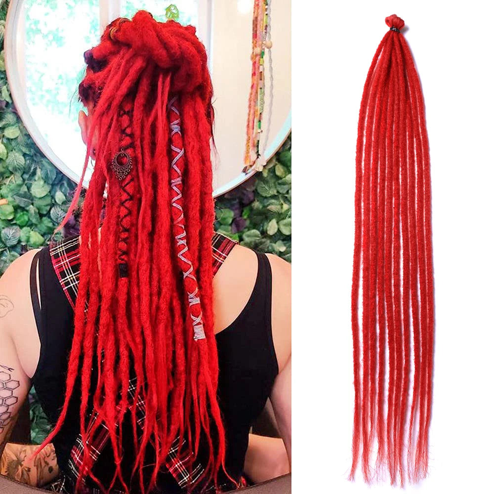 10 Strands/pack 24Inch Handmade Crochet Dreadlocks Extensions  Reggae Hair Hip-Hop Style For Women Fashion Party festivals Gift