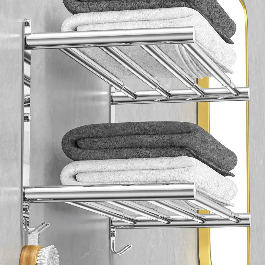 Towel Bar for Bathroom Wall Mount1730.7inch Adhesive Shower Towel Rack Stainless Steel Bath Towel Holders for Toilet Kitchen Dou