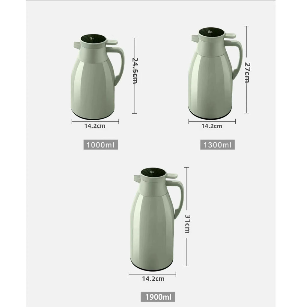 Kitchen Thermal Kettle Household Digital Display Coffee,1/1.3/2L Thermos Glass Liner Vacuum Flasks Large Capacity Water Bottle