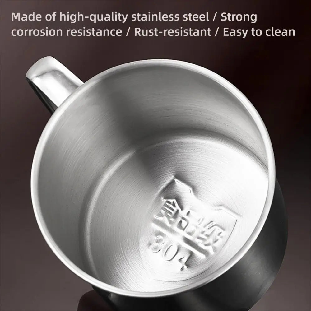 New 350-1250ml Mug Handle Design With Lid Water Cup 304 Stainless Steel Tea Cup Camping