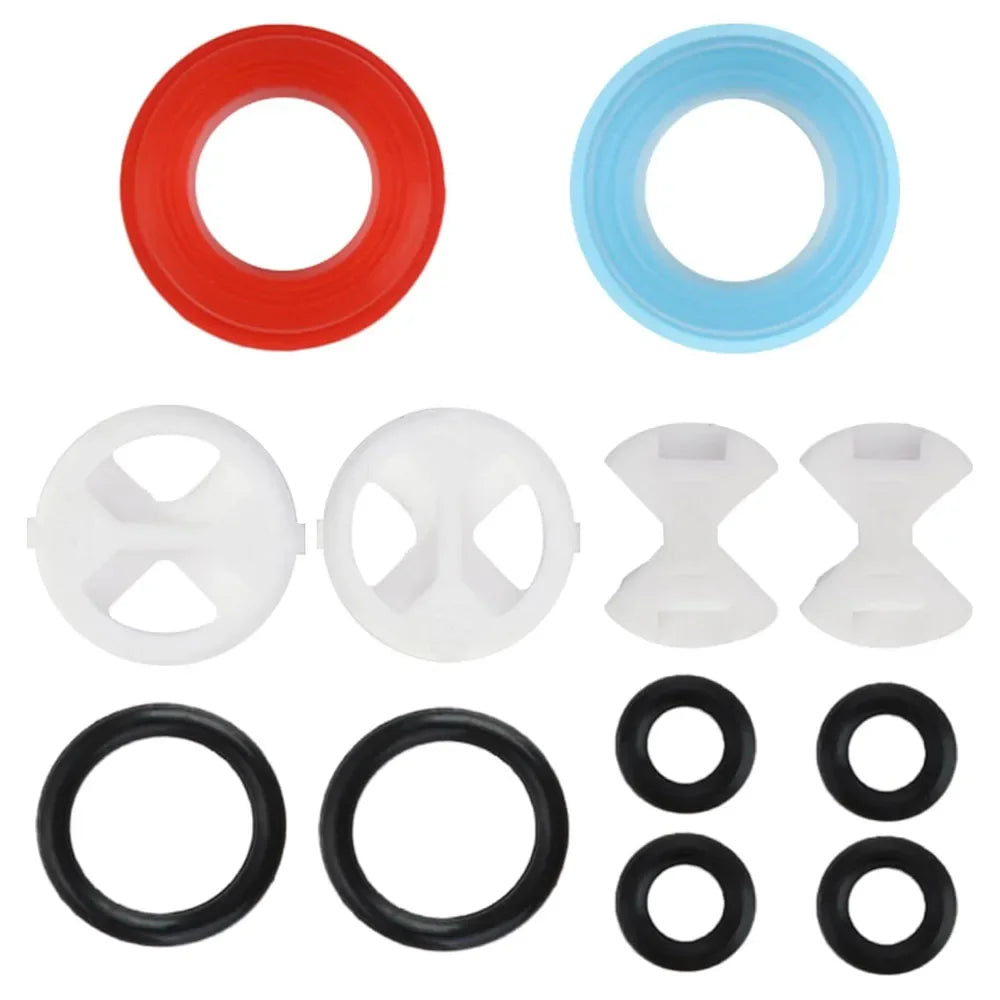 12PCS Faucet Tap Valve Cartridge Replacement Kit Faucet Washers For Mixer Faucet Round Ceramic Chip Set Faucet Accessories