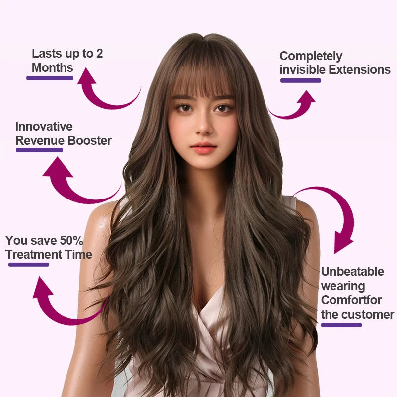 COMBO UV V Light Hair Extension Set Wikytina Tools Kit, UV Glue Long-Lasting Remover Machine - Salon Styling Tools invisibility