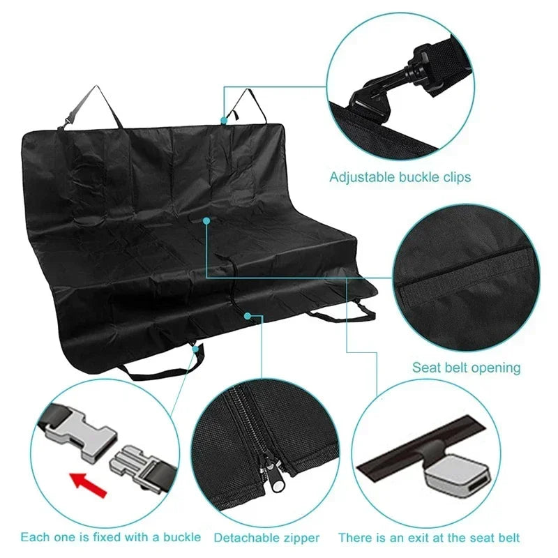 Car Rear Back Seat Protector Dog Safety Harness Dog Car Seat Cover Waterproof Pet Travel Dog Carrier Hammock