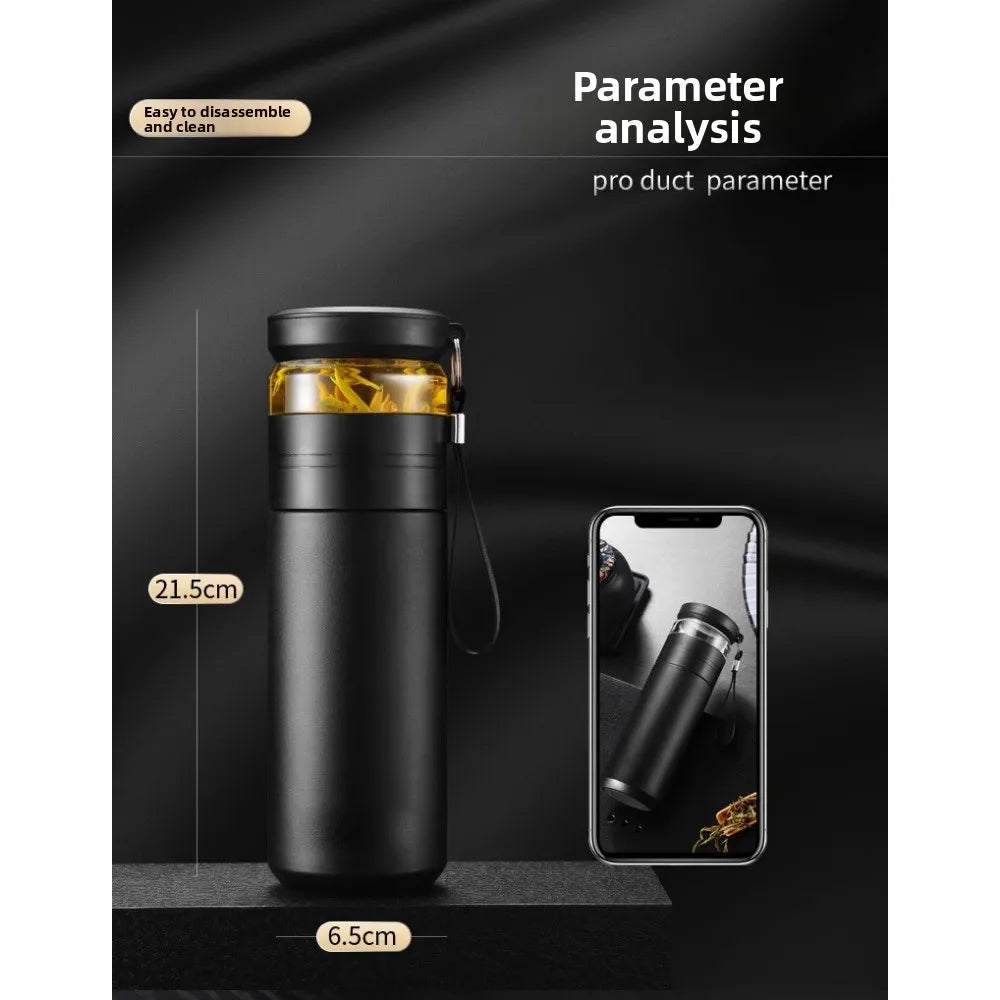 Multi-functional outdoor tea-water separation insulated cup, 316 stainless steel water cup, household thickened cup, tea cup