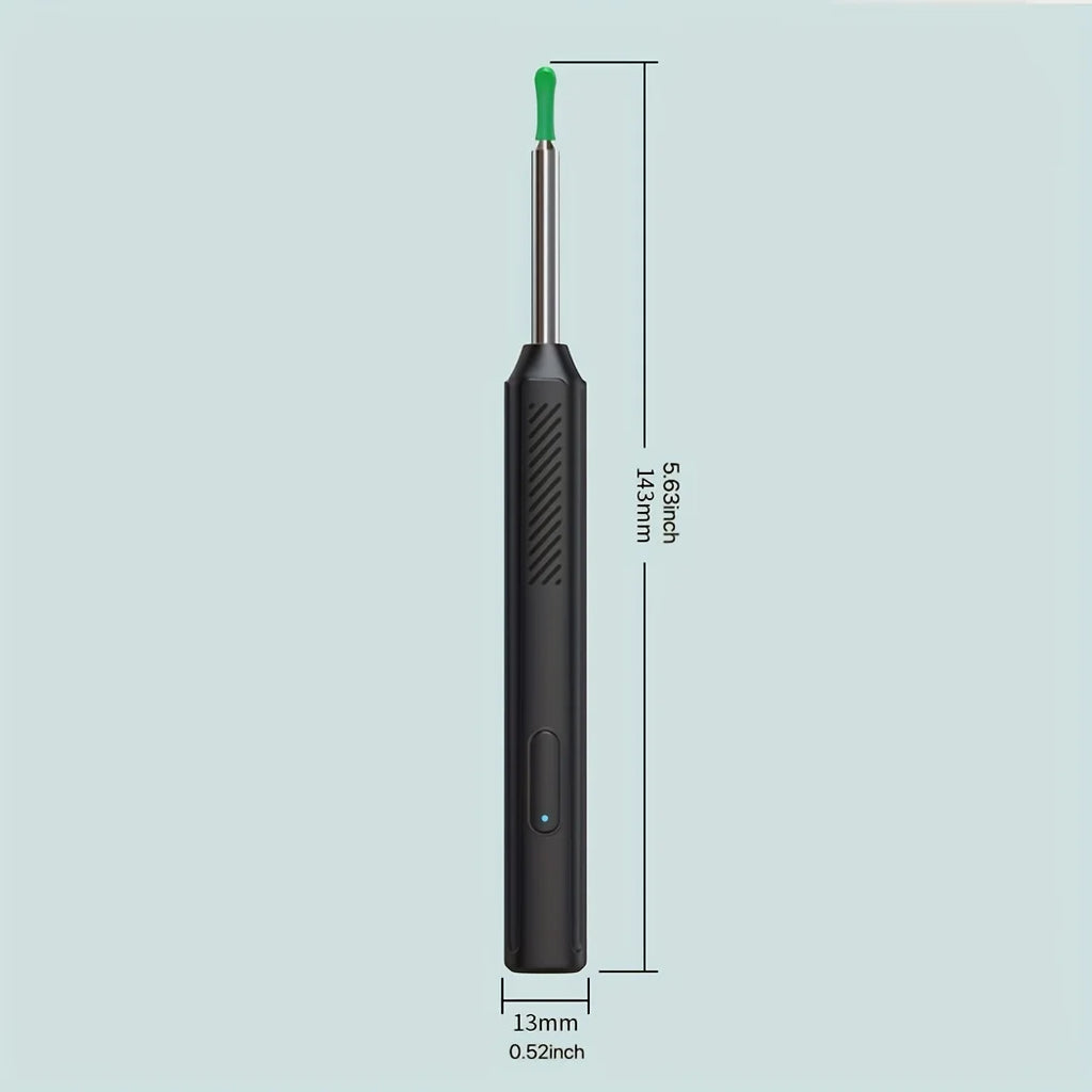 Ear wax removal camera tool set, 1080P high-definition, LED light, APP viewing, with 6 replaceable spoon heads, USB charging