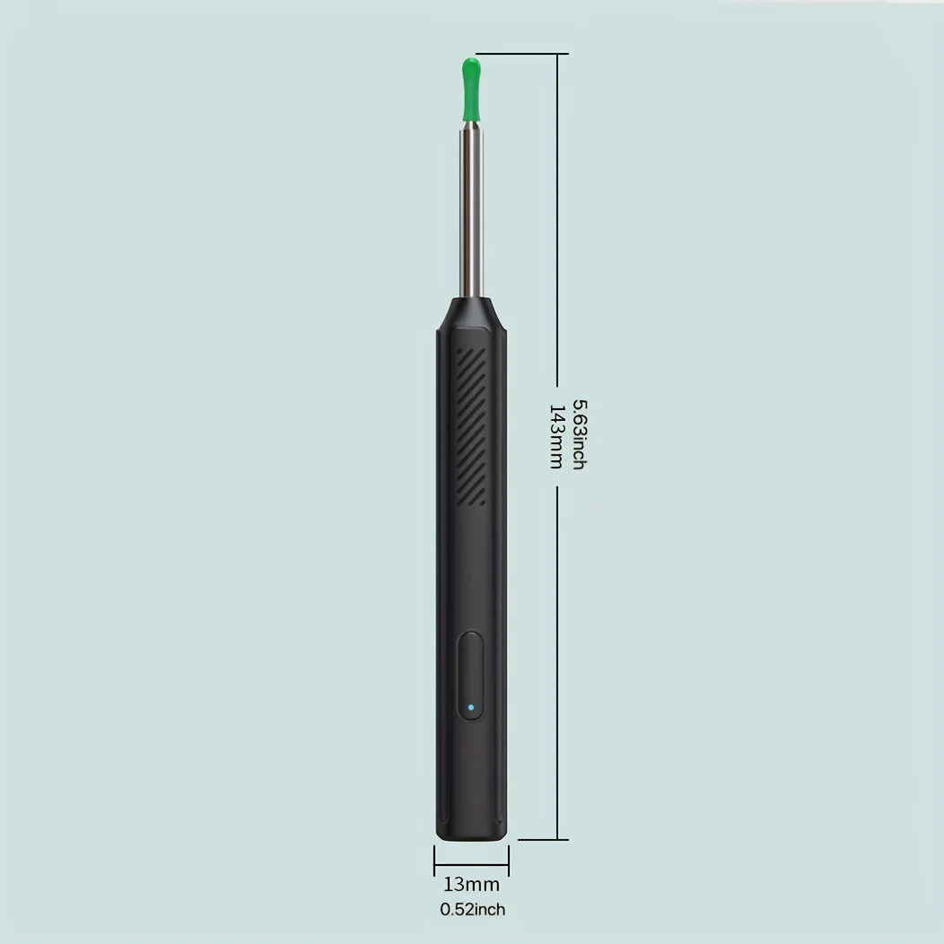 Ear wax removal camera tool set, 1080P high-definition, LED light, APP viewing, with 6 replaceable spoon heads, USB charging