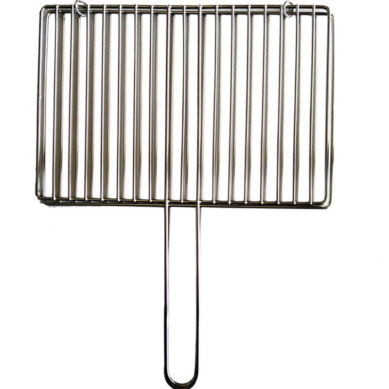 Folding Stainless Steel 304 Food Grade Square Strips Nonstick BBQ Net Mesh Barbecue Grill with Handle for Fish Wings Vegetable
