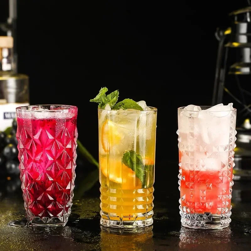 Bar Tall Glass for Bar Colin Glass Soda Glass Cocktail Glass Beer Glass Water Glass Long Drink Glass Juice Glass Hi Wave Glass