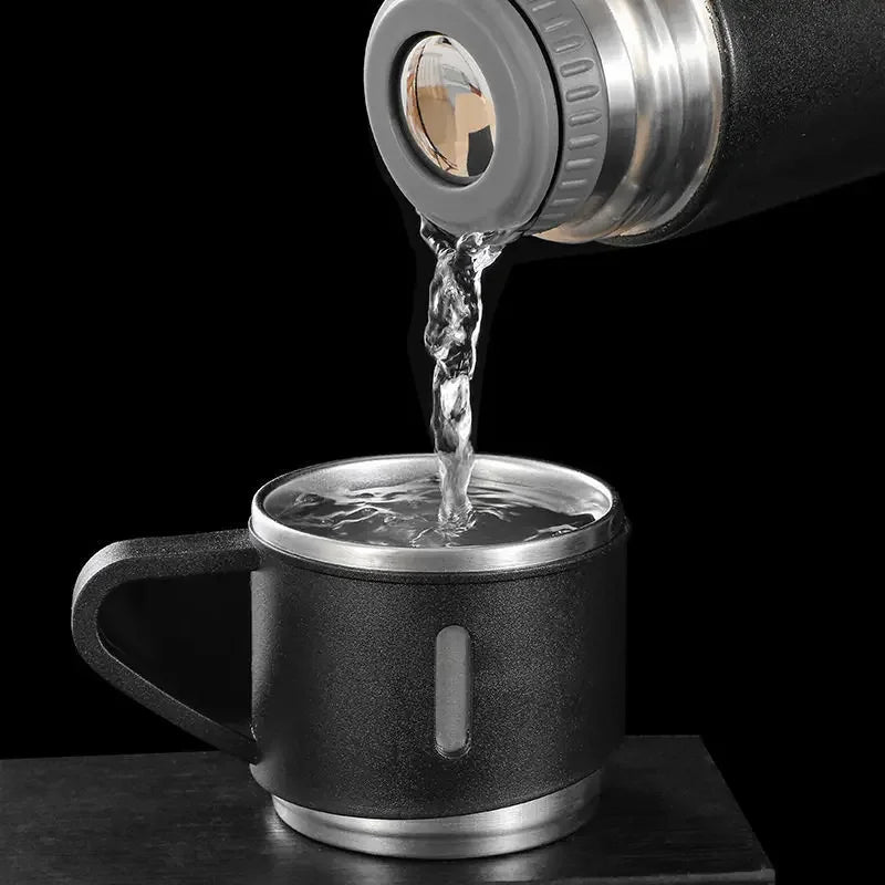 500ML 304 Stainless Steel Vacuum Flask Gift Set Office Business Thermos Bottle Outdoor Hot Water Thermal Insulation Couple Cup