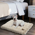 Fluffy Dog Crate Bed for Extra Large Dogs, Plush Faux Fur Crate Pad, Calming Anti Anxiety Dog Bed, Washable Soft Warm Crate