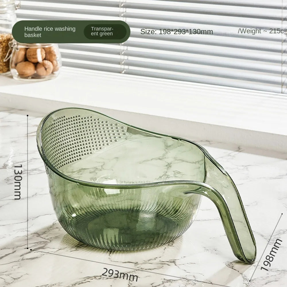 Creative Plastic Multifunctional Drainage Basket Fruit Plate Kitchen Draining Bowl Salad Rice Washing Basket Household Sink
