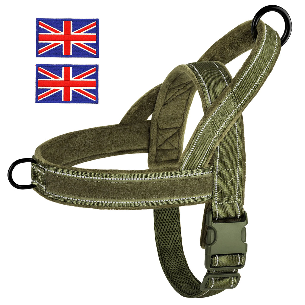 Tactical Military Dog Harness Reflective Dog Training Harnesses Padded Pet Tactical Vest for Medium Large Dogs German Shepherd