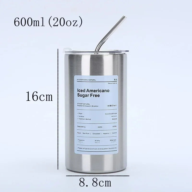 320/600ml Stainless Steel Coffee Mug Thermoses Double Wall Vacuum Flask Insulated Cup Portable Mugs Coffee Cups Water Bottles
