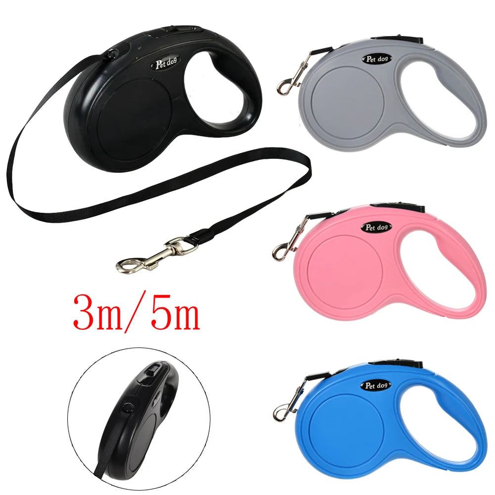 Pet Dog Leash for Small Medium Dogs Cats Walking Automatic Retractable Extending Puppy Solid Roulette Chihuahua Bulldog Supplies