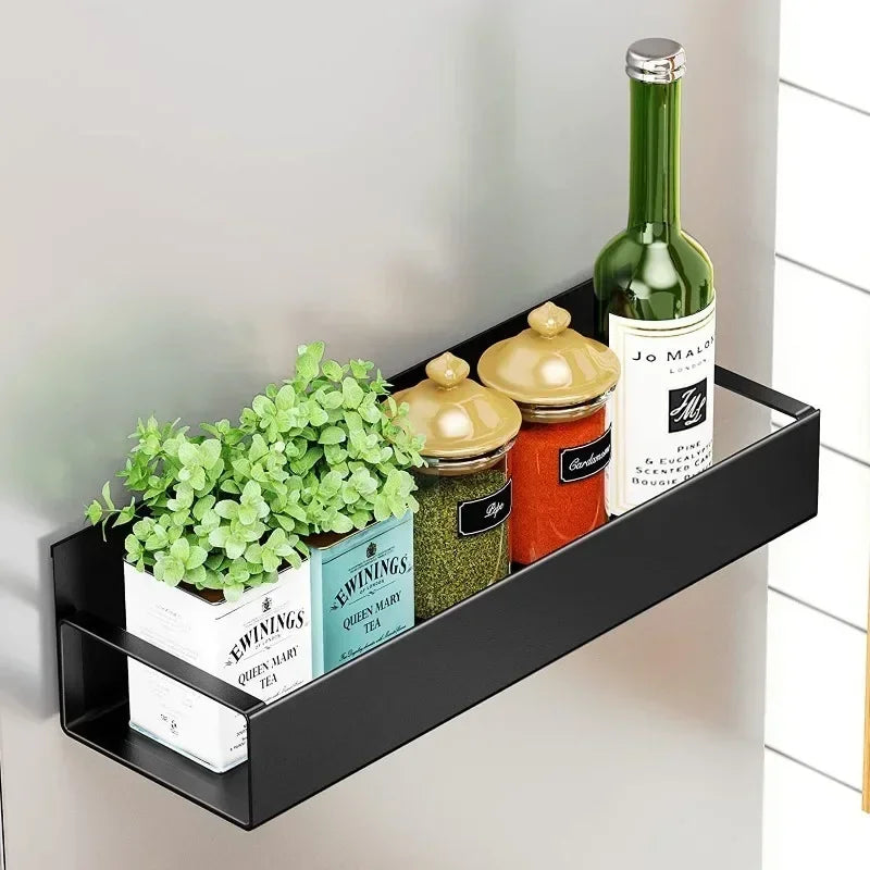 ZEXEF Fridge Magnetic Spice Storage Rack Kitchen Multifunctional Supplies Magnetic Suction Storage Rack Kitchen Organizer Shelf