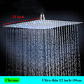 SHBSHAIMY Black Shower Head LED Light Large Rainfall Chrome Rainfall Faucet Bathroom Tap Stainless Steel Square Sprayer Tap