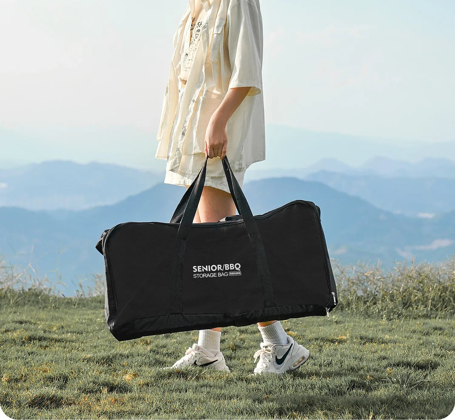 Outdoor Barbecue Supplies Storage Bag, Portable BBQ Grill & Tool Accessories Organizer Bag