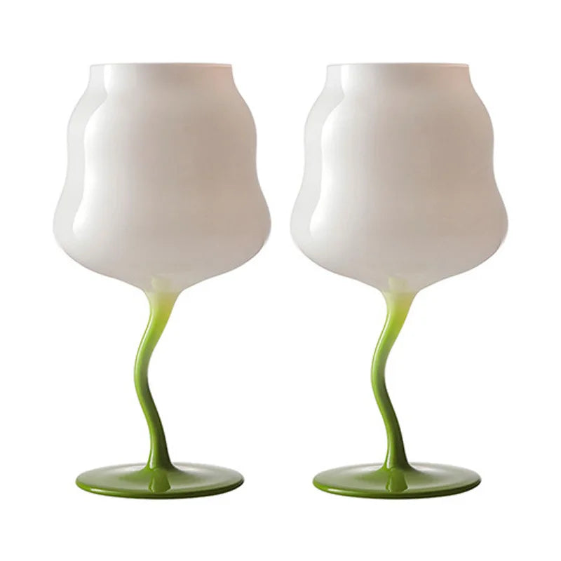 1PC Glass Wine Glass Creative Cute Macaron Goblet Christmas Crystal Glass Red Wine Home Hotel Supplies Mall Tableware