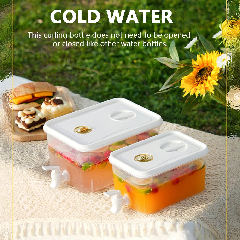 3.5/5/10L Cold Water Jug Large Capacity Cold Kettle with Faucet Beverage Dispenser Refrigerator Water Container For Summer Party