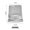 280ML Rotating Whiskey Glass Creative Crystal Premium Beer Cup Str Relief Liquor Cup With Base Straight Drink Mold Wine Glass