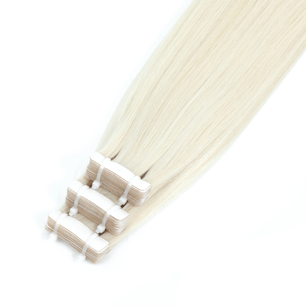 Synthetic Tape In Hair Extensions Straight White Double Sided Invisible Natural Tape in Hair High Temperature Fiber For Women