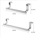 1pc Towel Rod Steel Metal Wire Over Cabinet Towel Rack Storage Organizer Bathroom Door Hanging Towel Rack Punch-free Rag Hanger