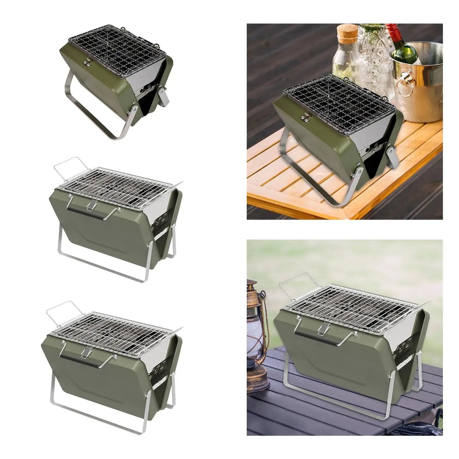 BBQ Grill Portable Mini Simple to Use Steady Small Medium Large Tailgating for Campfire Cooking Backyard Picnic Camping Domestic