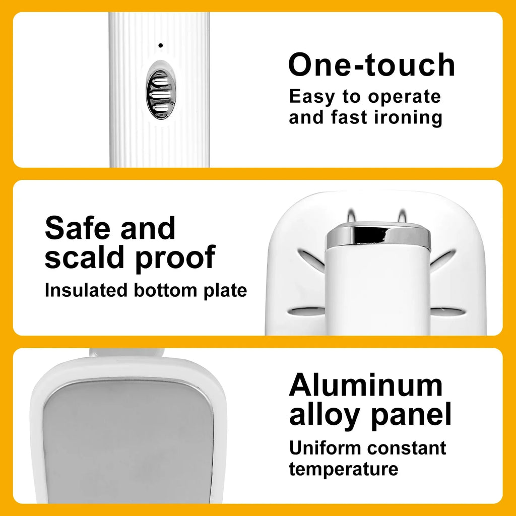 Travel Iron Portable Mini Ironing Machine Garment Steamer Wrinkle Remover Dry and Wet Handheld Steam Iron for Fabric Clothes