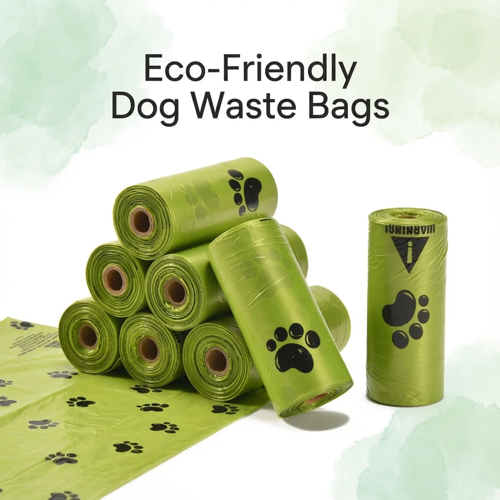 10-pce Best Seller! Degradable Dog Waste Bags - Thickened Leak-Proof No Dirty Hands Portable Rolled Outdoor Dog Walking Helpe