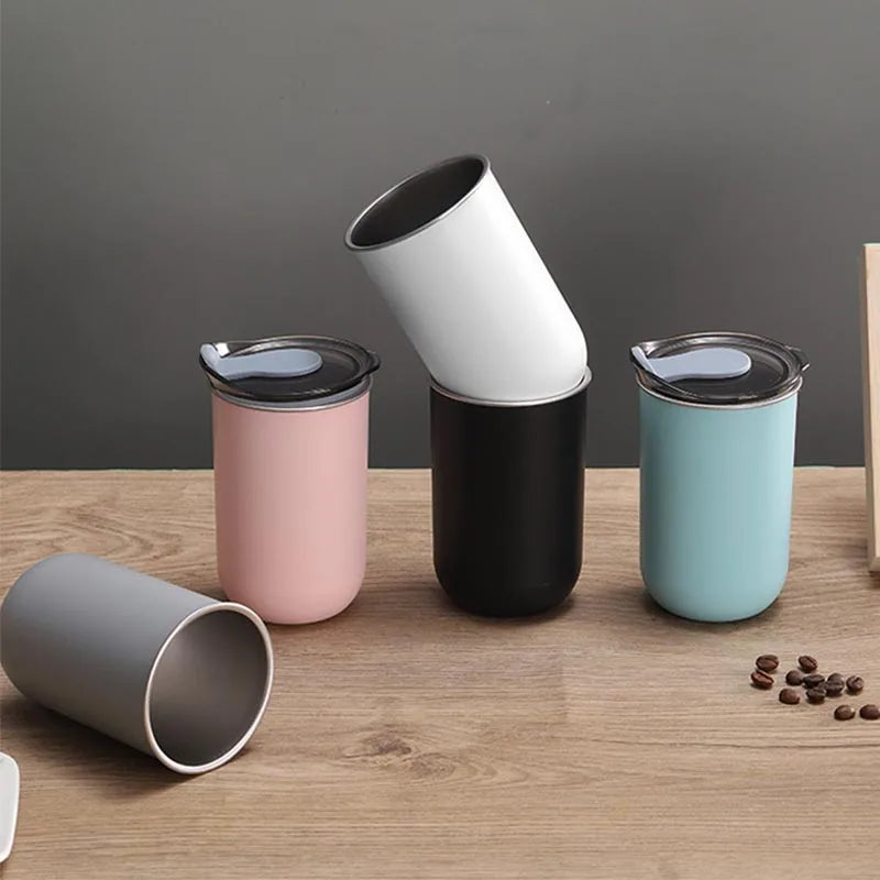 Simple 300ml Thermo Coffee Cup Mug Keep Warm Hot Cold For Juice Tea Water Ice Beverage School Insulated Stainles Steel Leakproof