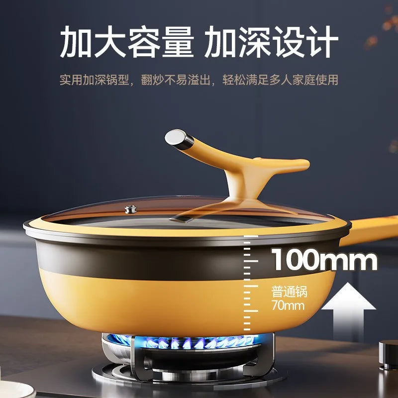 New Titanium Polar Rock Cast Non stick Frying Pan Multi functional Frying Pan Universal Stove Flat bottomed Pan