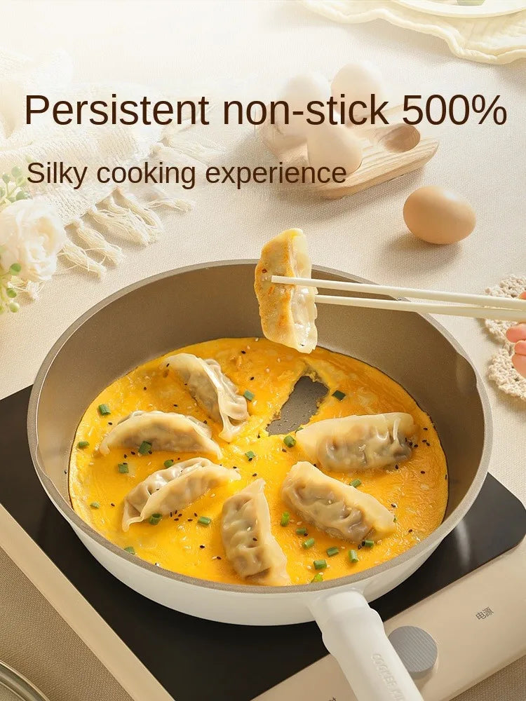 COOKER KING Pan Non-Stick Frying Pan Household Titanium Wok Pancake Egg Pancake Steak Induction Cooker Gas