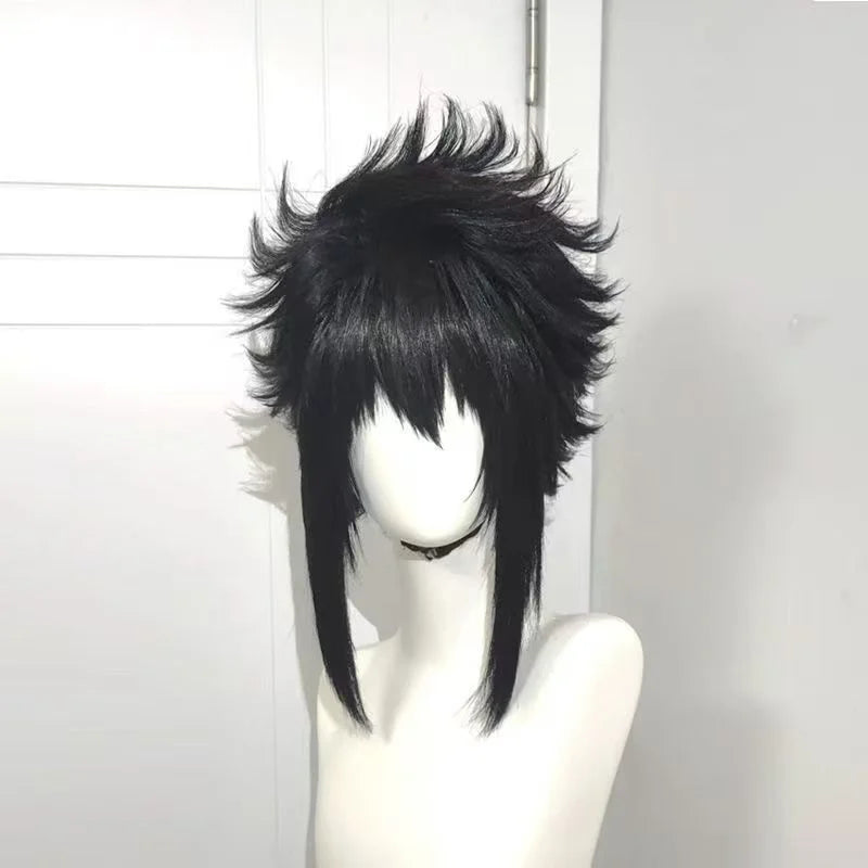 HOKAGE NINJA Sasuke Cosplay Wig Synthetic Short Straight Wig Anime Coser Heat Resistant Fiber High Quality Wig Halloween Party