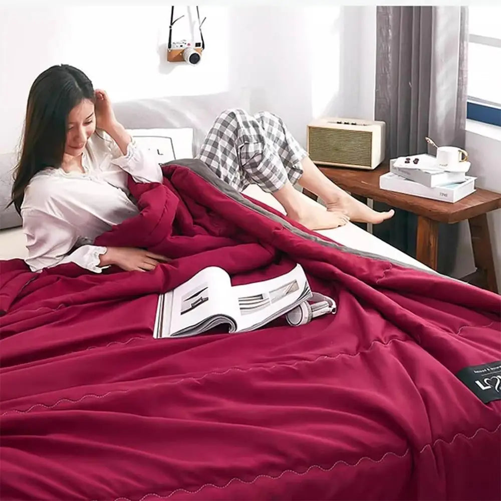 New Double Sided Cooling Blanket Cold Effect Skin-Friendly Conditioning Quilt Spring Summer Breathable Cooler Quilt