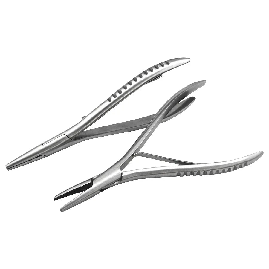 3 type 7 inch Silver Stainless Steel Clamp Hair Extension Plier with two holes Keratin Hair Extensions Removal Tools