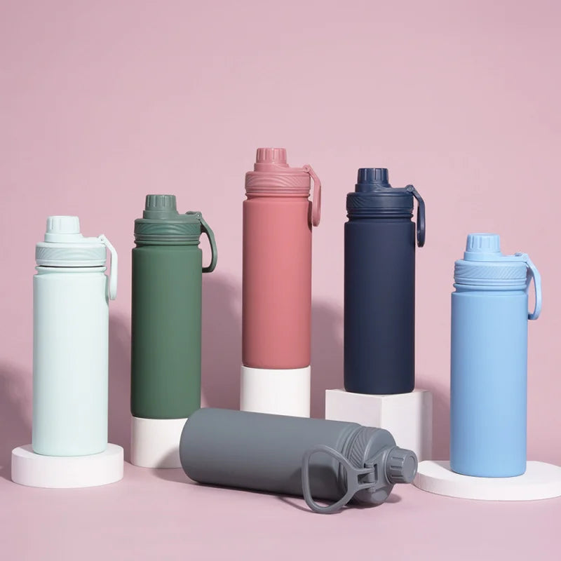 Custom 500ml Insulated Water Bottle With Sports Handle Cover