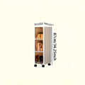 Swivel Wheel Mobile Kitchen Storage Rack - Waterproof & Dustproof, Space-saving Shelf Cabinet for Spices/Books/Toys/Snacks