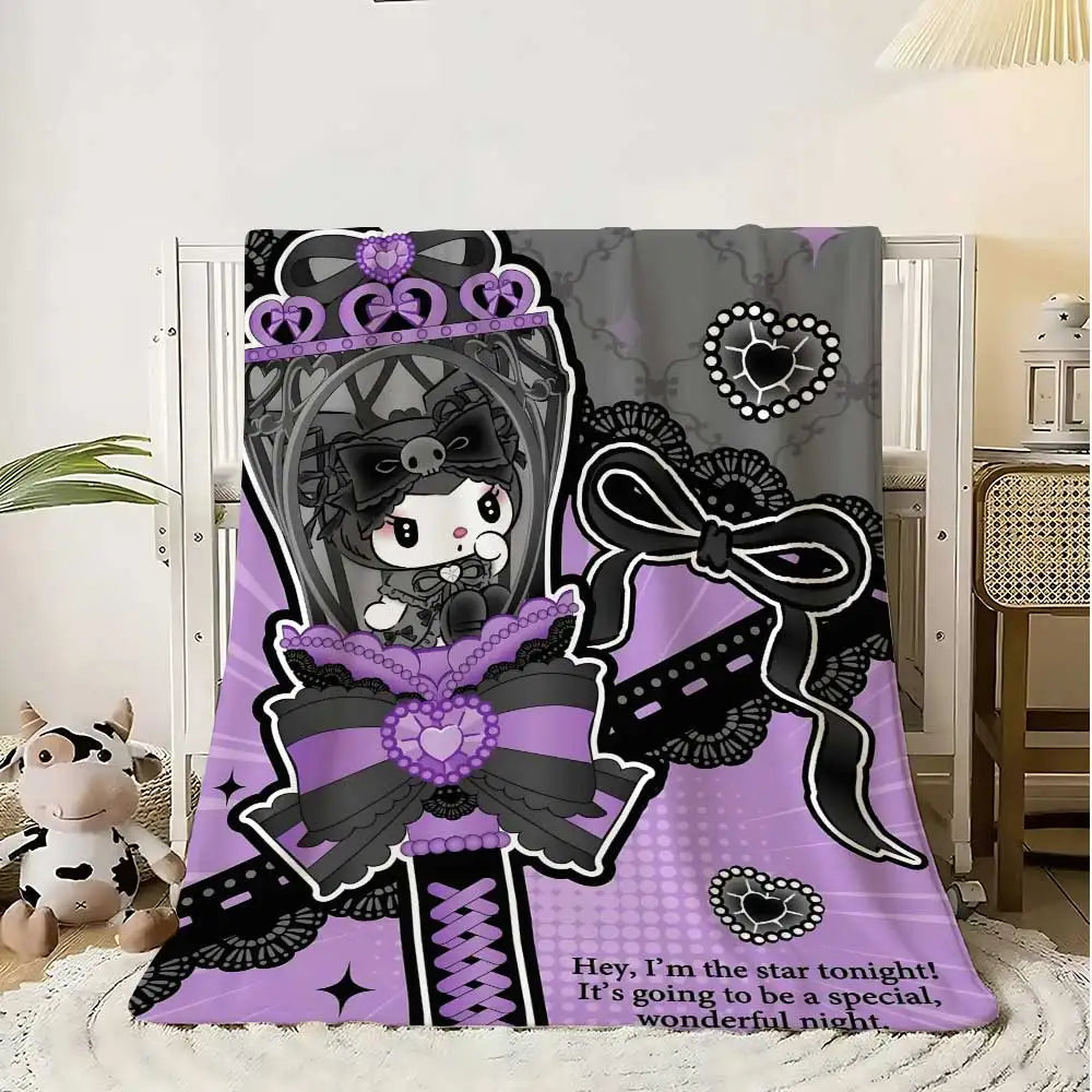 Kawaii Magic Kuromis Cute Throw Blanket Luxury Sofa Blankets & Throws Fluffy Plaid Home Interior Knee Soft Nap King Size Bed &