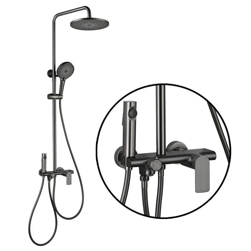 9 Inch Shower Head High Pressure Cold and Hot Rainfall Shower Head Set Large Panles Handheld Shower System Bathroom Accessories