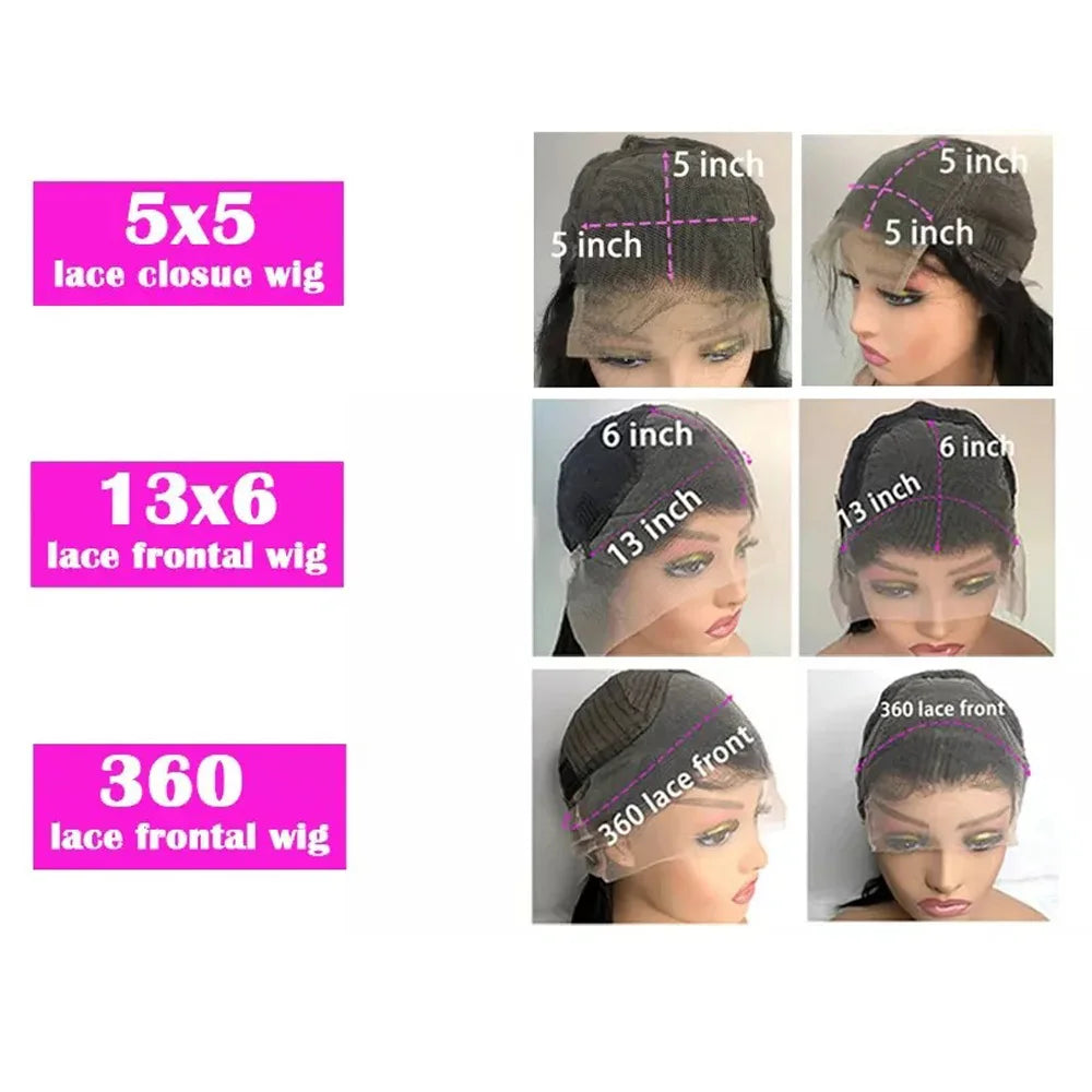 200% Density 13x6 Hd Lace Frontal Wigs Brazilian 34 38 Inch Deep Wave Human Hair 5x5 Lace Front Wig For Black Women Pre Plucked