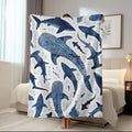 1pc shark print nap blanket, flannel blanket, suitable for sofas, beds, cars, rooms, offices, camping, exquisite gift blankets