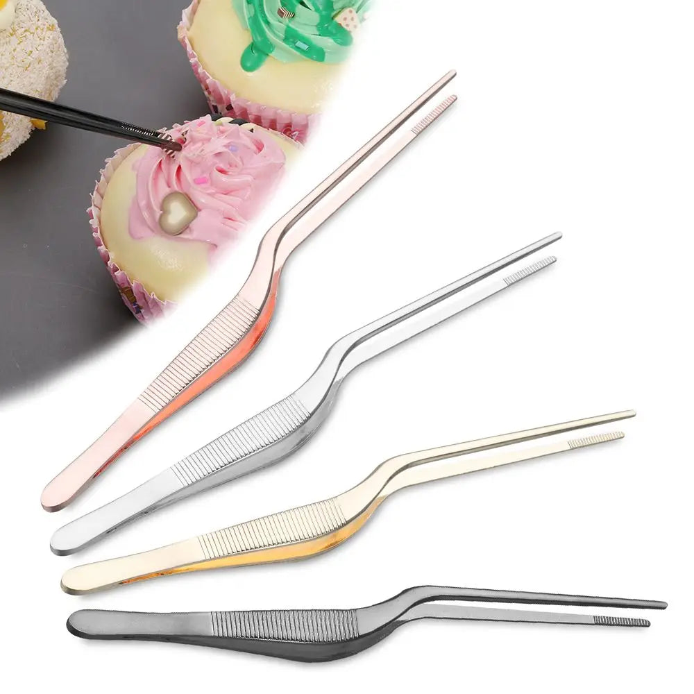 Kitchen Tongs Kitchen Utensils BBQ Tweezer Food Clip  Stainless Steel Kitchen Chief Tongs Picnic Barbecue Cooking Seafood Tool