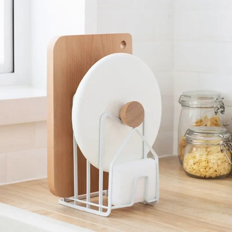 Iron Art Rack Shelf Multi Layer Space Saving Organizer Cutting Board Pot Lid Plates Stand Holder Storage For Kitchen Home Decor