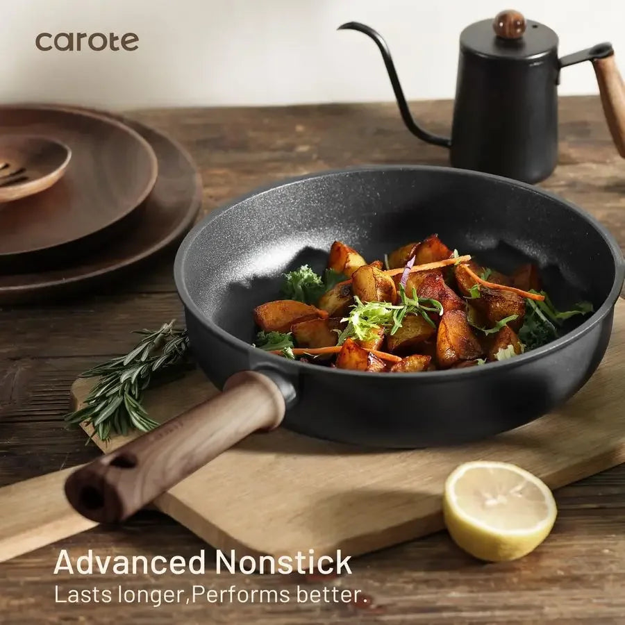 44pcs Nonstick Kitchen Titanium Cookware Sets, Nonstick Pots and Pans, Induction Cookware Set Kitchen Cooking Sets, Non Stick w